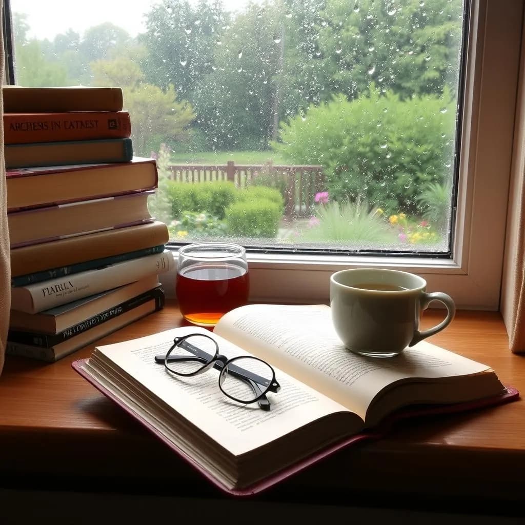 Rain day. Tea made. Book open. Forty years of recommending books to others and now I finally have time to read the ones I always wanted to.