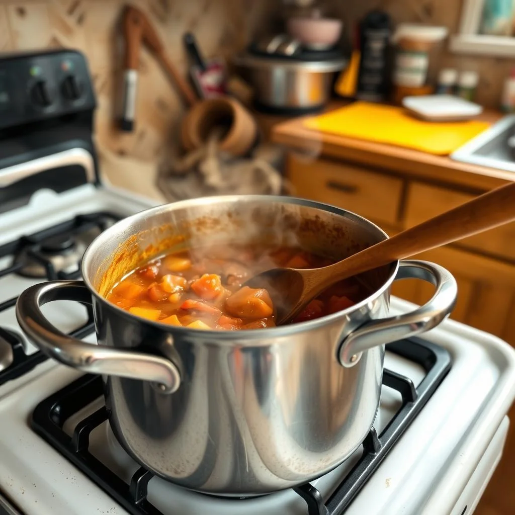 Grandma Ruth stew. I do not measure anything. I just add stuff until the kitchen smells like her house used to. That is the recipe.