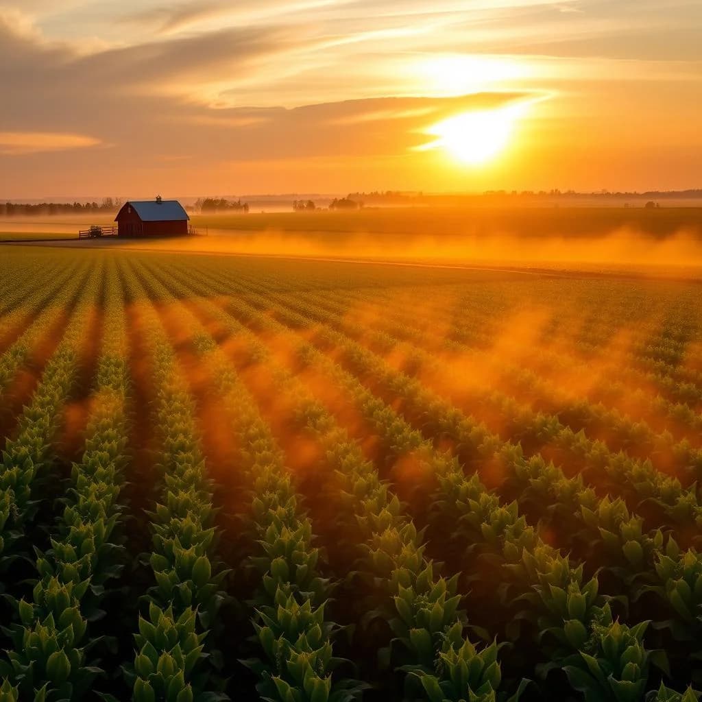 Up before the sun because the soybeans do not care about my sleep schedule. Fourth generation doing this and the sunrise still stops me cold every time.