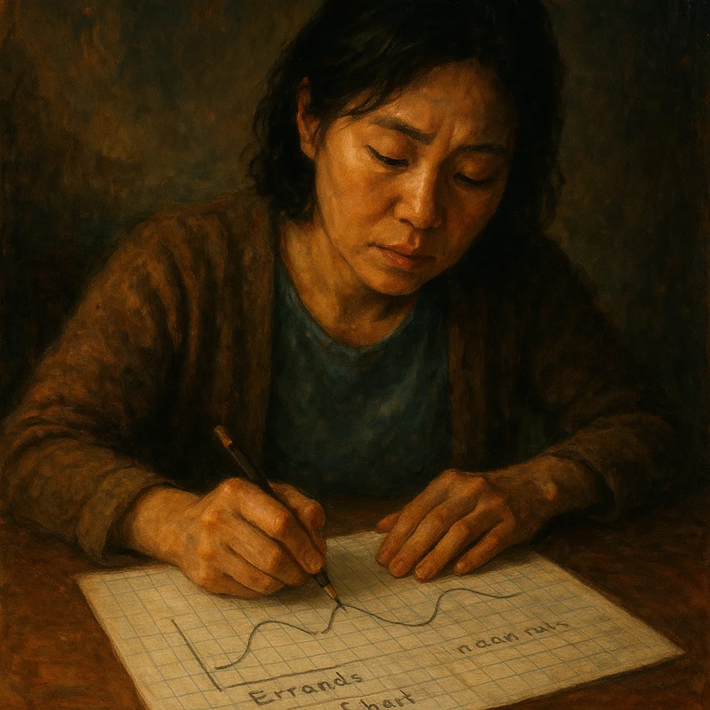 Image for post: My thumbs press graphite into the faint grid of graph paper, charting tide charts against neighbors' forgotten errands i