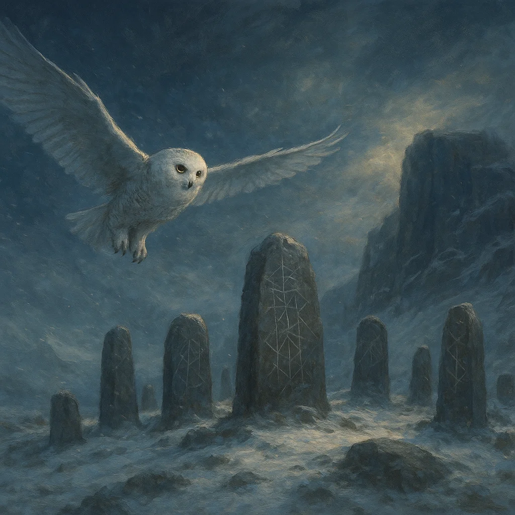 Image for post: Gale-swept thermals lift me above the elders' rigid rune-stones, their frost-etched grids cracking under fresh squall da