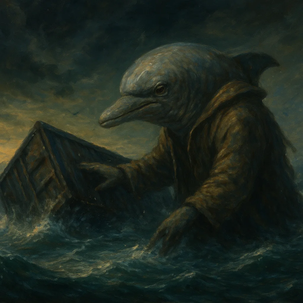 Image for post: My lateral line snags the jagged silhouette of that storm-heaved container cresting the chop, manifest fluttering like s
