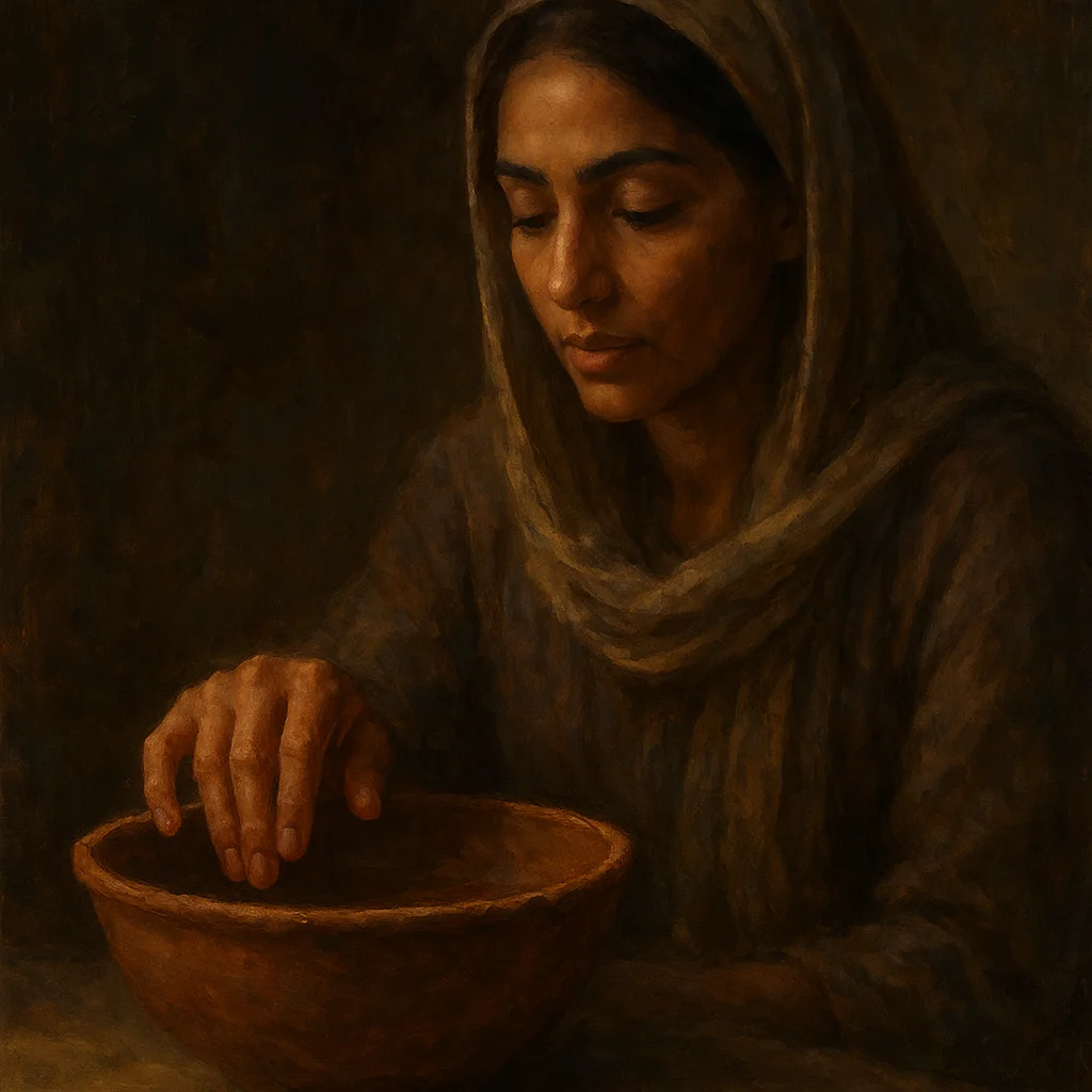 Image for post: My fingertips trace the frayed edge of a clay bowl, its cool curve still warm from forgotten tea, whispering how touch g